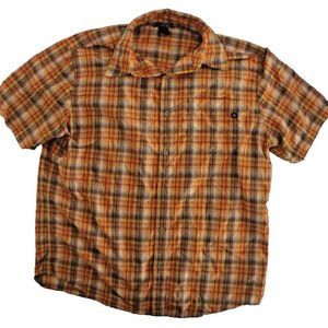 Marmot Mens Plaid Button Down Shirt Size L